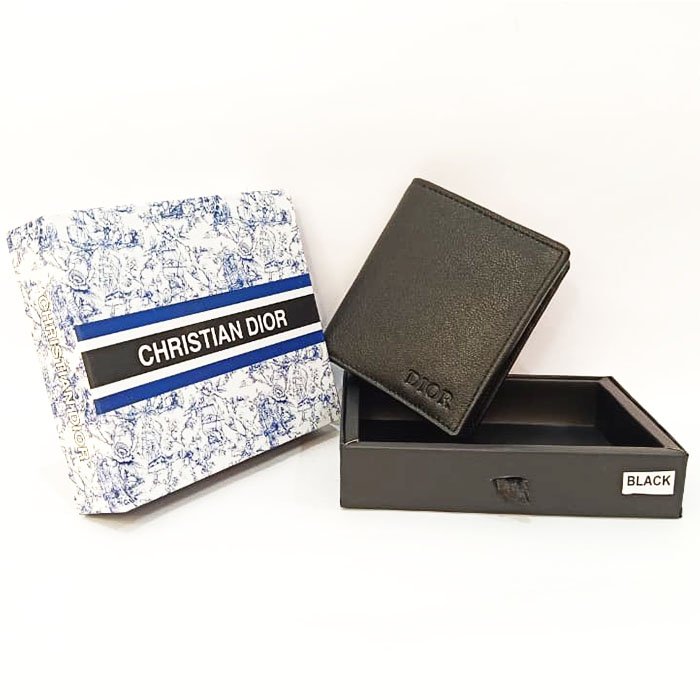 Christian Dior Black Leather Wallet for Men