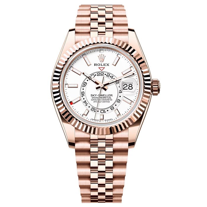 ROLEX Sky-Dweller  Oyster, 42 mm, Everose Gold  Men Watch
