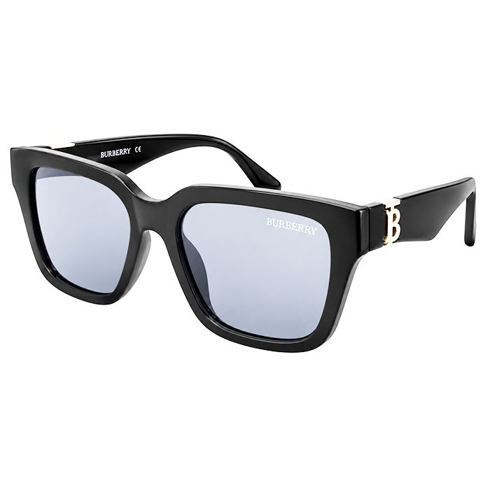 Burberry B-Motif Square Frame Black Sunglasses