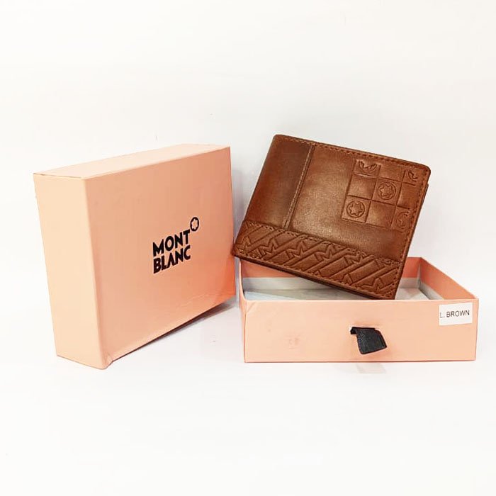 Mont Blanc Brown Leather Wallet with Gift Box
