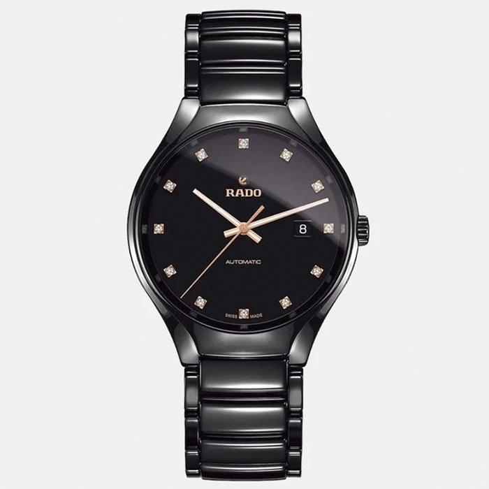 Rado True Round Unisex Automatic Black Dial Analog Ceramic Watch R27056732